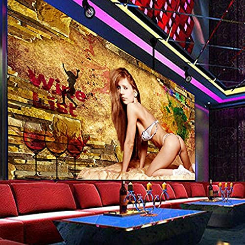 Tv Background Wall_Ktv Wallpaper 3D Large Mural Seamless Sexy Hotel Non-Woven TV Wallpaper Moderne 3D-Strand-Wandbi Wanddekoration fototapete 3d Tapete effekt Vlies wandbild Schlafzimmer-200cm×140cm