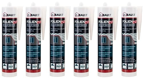 6x dubaust BFK24 Folienkleber Baufolienkleber Dampfsperrenkleber Fensterband Fensteranschlussband Dampfbremsen Dampfsperrfolien Kleber 310ml blau