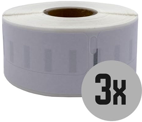 DULA Etiketten - Kompatibel mit Dymo Compatible labels - Weiß - 11355 - S0722550 - Multifunctionele etiketten - 3 rollen - 19 x 51 mm - 500 labels per rol