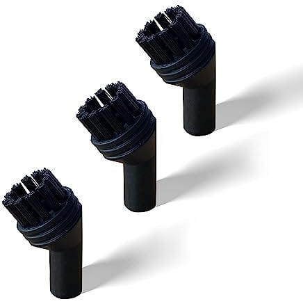 Neighbour's Friend® Dampfreiniger Ersatz-Set: 3-teiliges Bürsten-Set mit Rundbürsten I Zubehör für Handdampfreiniger Rundbürstenset I Ersatzteile