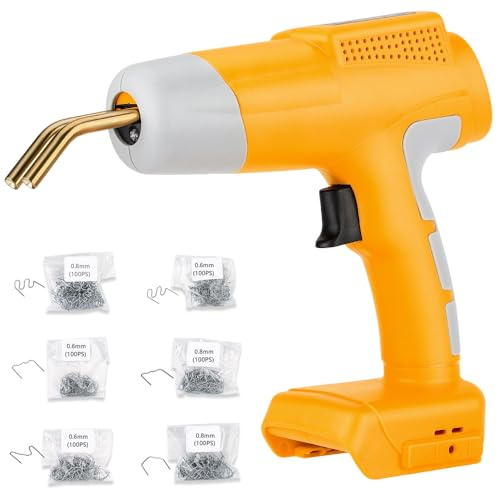 Choerinton Saldatrice in plastica compatibile con batteria Dewalt 20 V Max, con 600 punti metallici, trasformatore in rame puro, riscaldamento rapido, kit di saldatura in plastica per paraurti