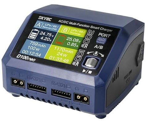 Sky RC D100 Neo AC/DC Charger Dual Balance Charger/Discharger for LiPo, LiFe, LiHV and NiMh Batteries - SK-100199