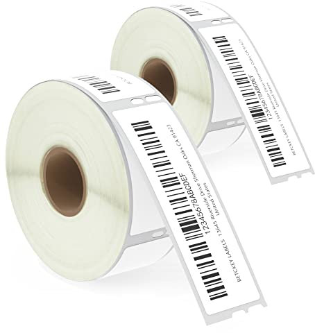BETCKEY - 2 Rollen 99010 Selbstklebende Etiketten Kompatibel mit DYMO S0722370, 28mm x 89mm, 700 Adressetiketten für LabelWriter 450, 4XL NICHT passend 550 oder 5XL