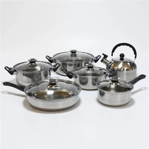 Pentola in acciaio inossidabile Pentola Pentola per zuppa Casseruola Set Pentole e padelle Pentola antiaderente Bollitore Latte Pentola calda Cucina Cottura