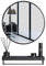 NMK HOME Runder Spiegel 80 cm - Dekorative Wandspiegel mit Schwarz Rahmen und Ablage für Badezimmer, Waschtisch, Wohnzimmer und Schlafzimmer