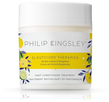 Philip Kingsley | Elasticizer Therapien Silican Zitrone und Bergamotte | Tiefenpflegende Haarmasken-Behandlung | Für trockenes, strapaziertes, lockiges Haar | 150ml