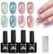TOMICCA Cat Eyes UV Nagellack Set, 4 Farben Glitzer Rosa Gel Nagellack UV LED Gel Nägel Polish für Anfänger DIY Home & Nail Art Maniküre Salon, 8ML