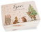 Holz Geschenkbox - Tiere - Baby Geschenk Erinnerungsbox Waldtiere | Holzkiste zur Geburt personalisiert mit Name Datum Größe Uhrzeit - 30 x 20 x 14 - Holz - originelle geschenke für babys