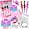 Herenear Nagelstudio Kinder Mädchen, 33 Pcs Geschenke 6 7 8 9 10 11 12 Jahre, Nagellack Kinder, Nageldesign Kinder Mädchen, Nail Art Nagelset Mädchen für Geburtstag Weihnachten Halloween