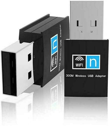 GLY WORLD 300Mbps USB WiFi Dongle 802.11 B/G/N Wireless Network Adapter for Laptop PC compatible with Windows XP/VISTA / WIN7 / WIN 8 / WIN10 / MAC/LINUX (Pack of 2)