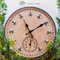 Garden Mile 30cm Bee Design Garden Clock and Thermometer Durable Quarts Clocks Outdoor Wall Ornament Decorative Wall Clock for Patio, Kitchen, Livingroom Décor