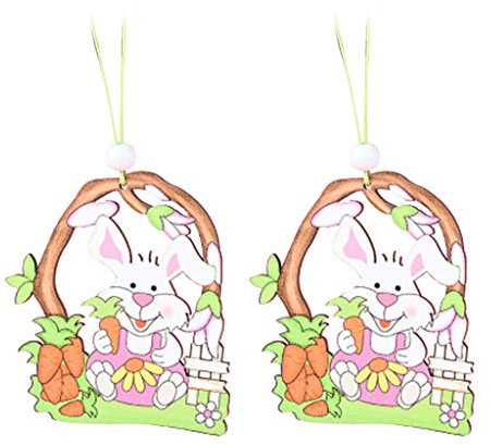 2 Stück Holz-Hängeornamente, Heimdekoration, Eier, Vogelanhänger