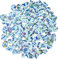 Yuvori Piastrelle per mosaico irregolari in porcellana blu e bianca, 0,5 kg, fatte a mano, per bagno, soggiorno, cucina, per esterni (09, media)