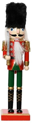 Magie di Natale Dekofigur Nussknacker Soldat Weihnachten (Soldat 38 cm schwarzer Hut)