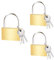 KEYRI 3 Pièces Cadenas à clé, Cadenas de Valise Cadenas Casier Cadenas Extérieur Imperméable Cadenas de Sécurité Pour Casier Ecole Vestiaire Salle de Sport Entrepôts Boîte à Outils Armoire (3)