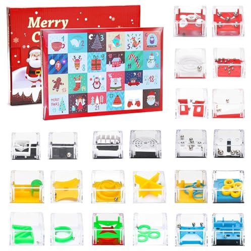 Adventskalender 2024,Adventskalender 2024 Knobelspiele,24 Tage Weihnachtskalender,Mini Knobelspiele der Beste,Advent Calendar Denkspiele,Adventskalender Kinder,für Kinder Erwachsene