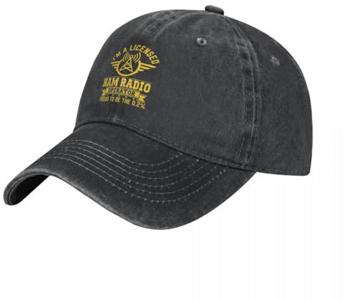 HEBUOUI New Amateur Amateur Radio Baseball Cap for Men Cotton Hats Adjustable Hat Fashion Casual Cap Truck Driver Hat Halloween