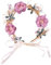 MUSISALY Braut Haarband Perlenstirnband Blumenhaarkranz Hochzeits-haarband Blumenkranz Haare Haarbänder Für Damenhaar Hochzeit Stirnband Damen Stirnbänder Girlande Stirnband Rosa