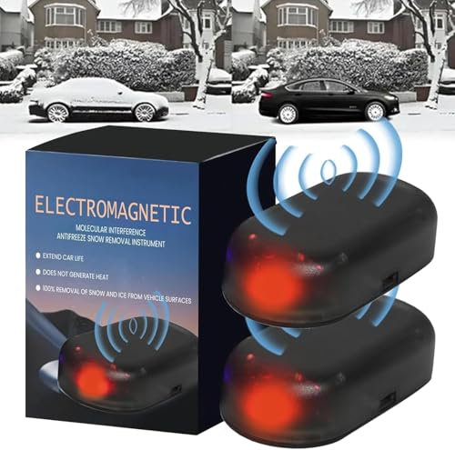 Lot de 2 dispositifs de dégivrage électromagnétique antigel pour voiture - Dégivrage efficace de la neige - Anti-gel - Anti-gel - Anti-gel - Interférence moléculaire électromagnétique
