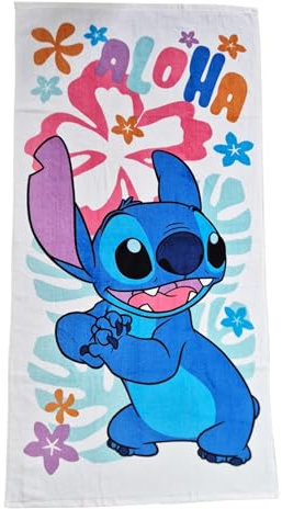 Jerry Fabrics Kinder Handtuch Badetuch Strandtuch Duschtuch für Mädchen und Jungen 100% Baumwolle 70x140 cm Stitch