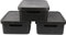 Jolie Max Plastic Storage Boxes with Lid, (Set of 3) 19L Each, Solid Matte Colour, Decorative Design with Handle, Stackable & Nestable Space-Saving Organizers – 45.5 x 33.5 x 15.5 cm (BLACK)