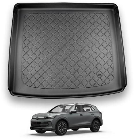 NOMAD Boot Liner Mat for VW Tiguan 2024+ [Upper Boot Position] | Premium Anti-Slip TPE Car Boot Protector Tray, Waterproof Raised Edge Trunk Mat, Easy Clean Cargo Floor Liner