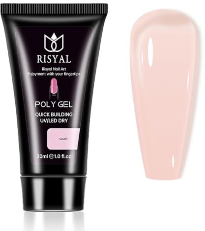 Poly Gel - Nude Color Polygel - 30mL Nail Extension Gel Hard Nail Builder Gel - Builder Gel For Nails Enhancement And Thickening - Crystal Acrylic Polygel Nail Extension For Nail Art DIY