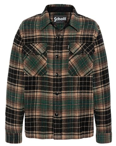 Schott NYC Herren Shcarl4 Klassisches Hemd (1er Pack)