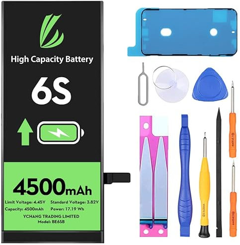 LL TRADER Batterie pour iPhone 6s, 4500mAh Batterie Lithium polymère Haute capacité avec Outils de réparation