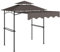 Outsunny gazebo per barbecue 242x149x248 cm gazebo da giardino idrorepellente ignifugo con tetto a doppio strato rastrelliere laterali, gazebo da giardino UV 30+, gazebo per barbecue, gazebo da