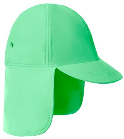 Gifts Treat Jungen Strandhut Kinder Legionärshut, UPF 50+ Sonnenschutz Badekappe, Kinder Sonnenhut mit Nackenschutz, grün, 6-8 Jahre