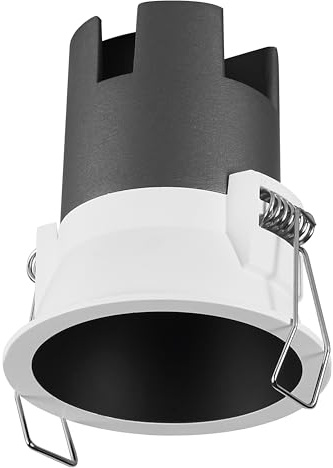 OSRAM SPOT TWIST Einbau-Downlight, schwarz, 5W, 400lm, 830 WT, 70mm Durchmesser, warmweiße Lichtfarbe, bis zu 90% Energieersparnis im Vergleich zu Halogen-Downlights, einfache Montage, 3000K