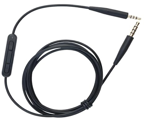 JiaHeHe Cable de audio de repuesto para auriculares Bose, clavija de 3,5 mm a jack de 2,5 mm con micrófono y control de volumen, compatible con Quietcomfort QC25 QC35 QC45 JBL Tune 760NC 650BTNC y más