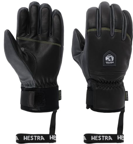 Hestra Guanti da Sci Omni Trigger 5-Finger Donna/Uomo - in pelle Chiusura a strappo autunno/inverno Autunno Inverno - 8 HS nero-grigio