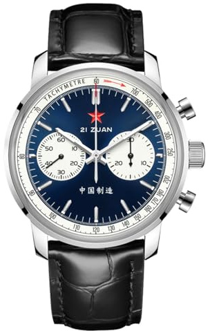SEAKOSS 42 mm Vintage 1963 Möwe ST1901 Manueller Aufzug Mechanische Uhr Hexe Schwanenhals Pilot Chronograph Uhren für Herren Saphirglas 3ATM Luxus Kleid Uhr