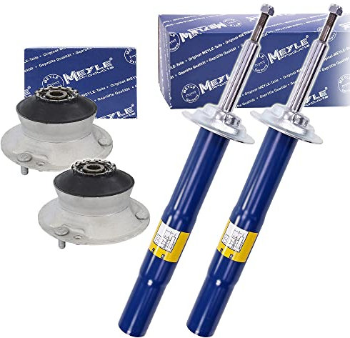 Original MEYLE Set Stoßdämpfer bestehend aus 2x Original MEYLE Stoßdämpfer Stossdämpfer Dämpfer Federbein Gas Gasdruck + 2x Domlager Federbeinlager Federbeinstützlager Stützlager Wälzlager Kugellager