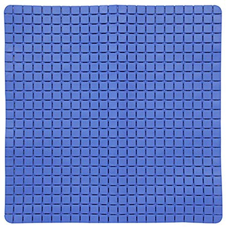 MSV Premium Duschmatte Badematte antibakteriell rutschfest mit Saugnäpfen - Blau - ca. 54 x 54 cm - duftet nach Rosen - waschbar bei 60° Grad