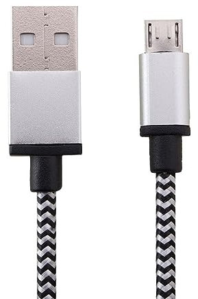1 câble de charge particulièrement résistant et câble de données tressé en nylon tissé 1 m argent compatible par ex. avec iPhone x/iPhone 8/iPhone 7/iPad de wortek Etui