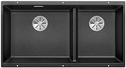 Blanco SUBLINE 480/320-U 523 584 584-Fregadero de Cocina, Color Antracita, 1, 340mm/160mm-Becken Links