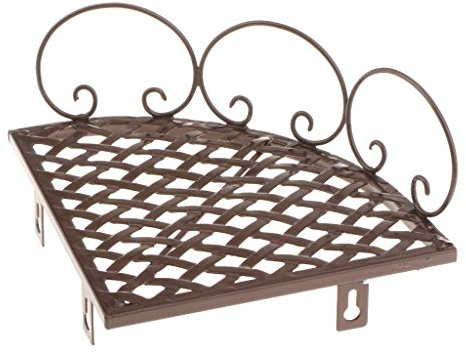 Tubayia Wall Mounted Iron Shower Caddy Corner Shelf Storage Basket for Bathroom bronze