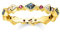 THOMAS SABO Damen Ring Farbige Steine 925Er Sterlingsilber; 750Er Gelbgold Vergoldung TR2229-295-7