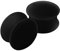 KJM FASHION 2 STK Silicone Black 18 mm 11/16 Double Flared Flesh Earplugs Ohr Plug Stecker Ring Expander Stab Piercing Schmuck 2672