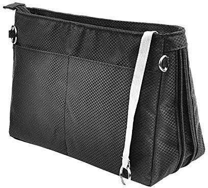 Soyizom Nylon Taschenorganizer Innentaschen Handtaschen Bag in Bag für Speedy Neverfull(Schwarz,Klein)