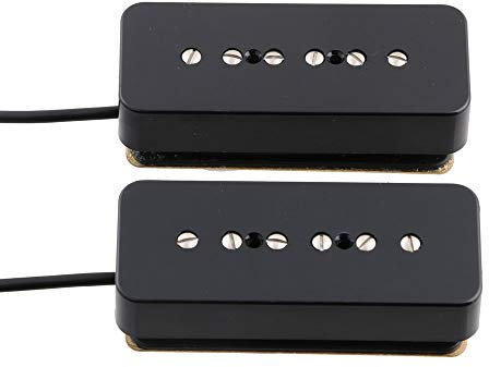 LYWS Anico P90 Humbucker-Tonabnehmer mit 5 Magneten, geräuschlos, stapelbar, Schwarz