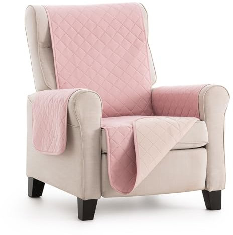Lanovenanube - Housse de fauteuil rembourrée Mallorca - Pratique - 1 place - Couleur rose