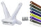 3IDEE adattatore VESA compatibile con monitor HP (22f, 22es, 22ea, 24f, 24fw, 24fh, 24es, 24ea, 27f, 27fw, 27fh, 27es, 27ea) - set di viti incluso - 75x75 mm (bianco)