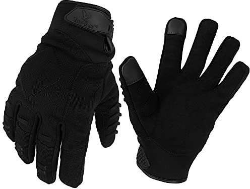 TacFirst PROTECTOR Einsatzhandschuhe CoolDuty H007 360° schnitthemmend, atmungsaktive Dienst Touchscreen Security und Polizei Handschuhe (Schwarz, 3XL)