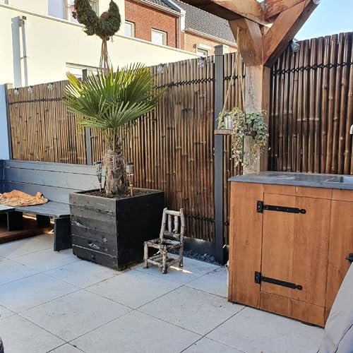 DE-COmmerce Brise-Vue Kisu Clôture de Jardin en Bambou 90x180 CM nigra