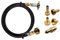 Gomet LPG GPL European Propane Gas Bottle Refill Set for Europe with Euronozzle DISH ACME Adaptors to M10 Mini Hidden Filling Point