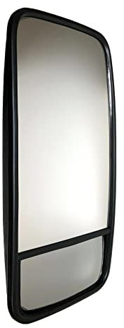 MelTruck® 2-Segment Außenspiegel 440x220 mm Rückspiegel LKW Traktor Bagger ø15-28mm(1, 440 x 220 mm - Doppelt)